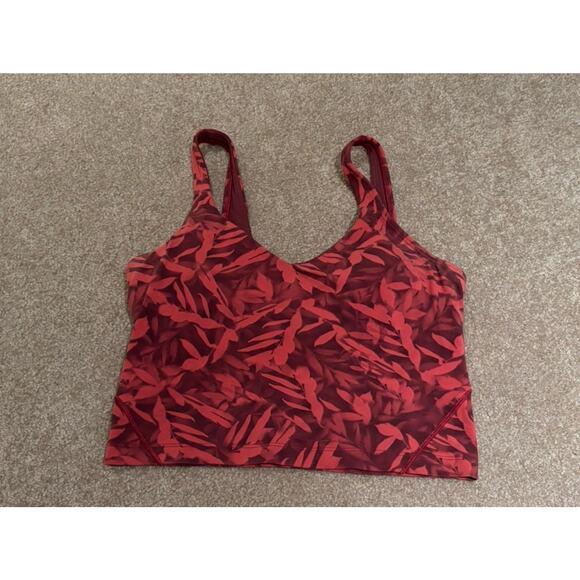 Lululemon Women’s Align Red Tank Top With Built In Bra Size 6 - Picture 1 of 2